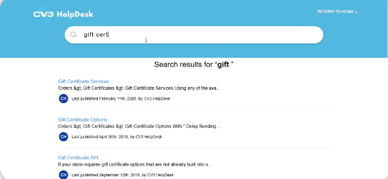 Gift Certificate Creation