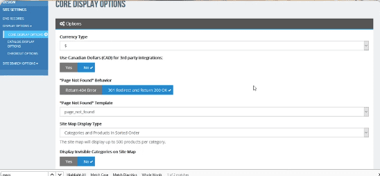 Display Settings and Options