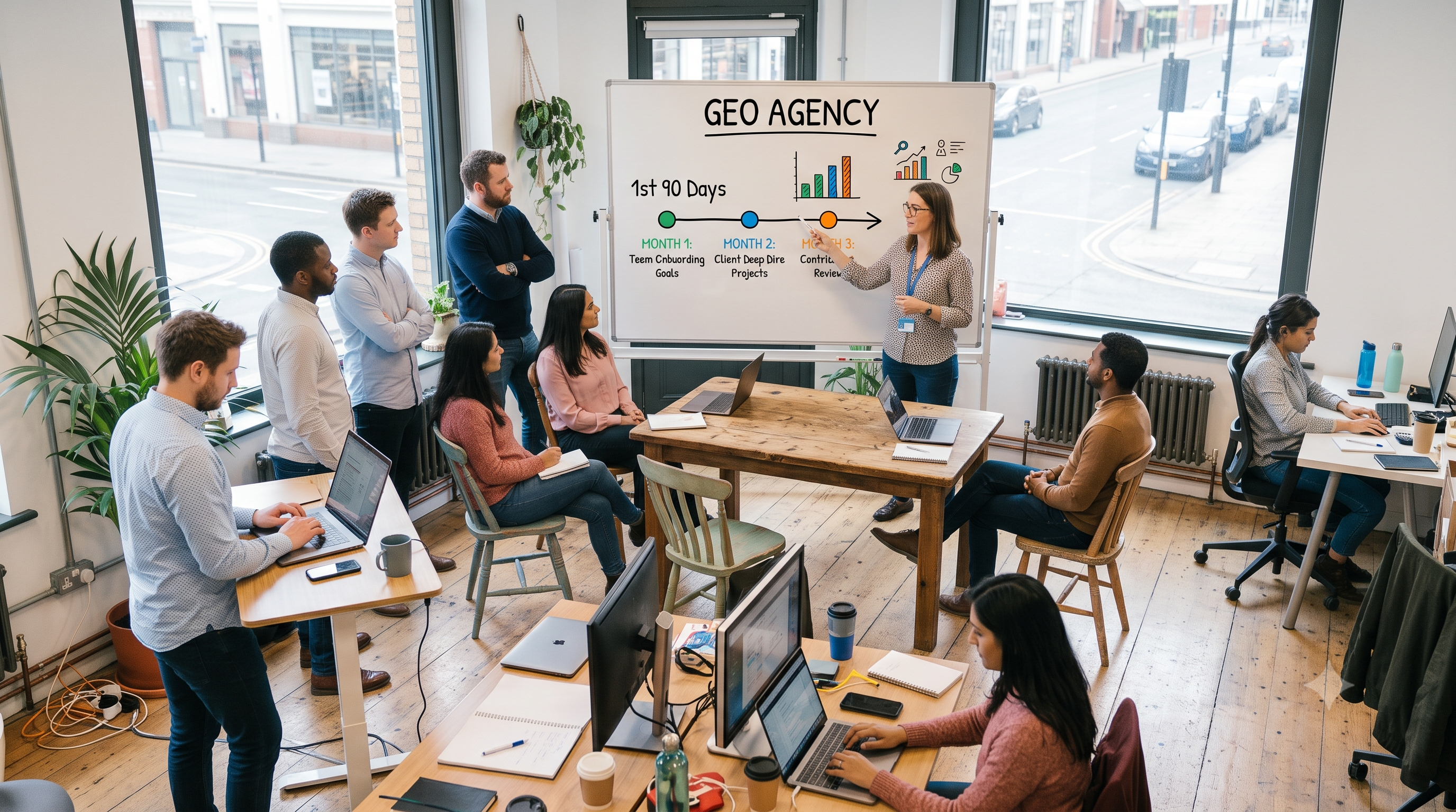 What to Expect in Your First 90 Days With a GEO Agency